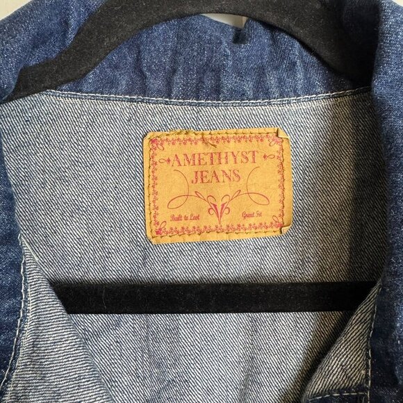 Amethyst Jeans Dark Wash Denim Button Front Jacket C35 - Picture 5 of 5